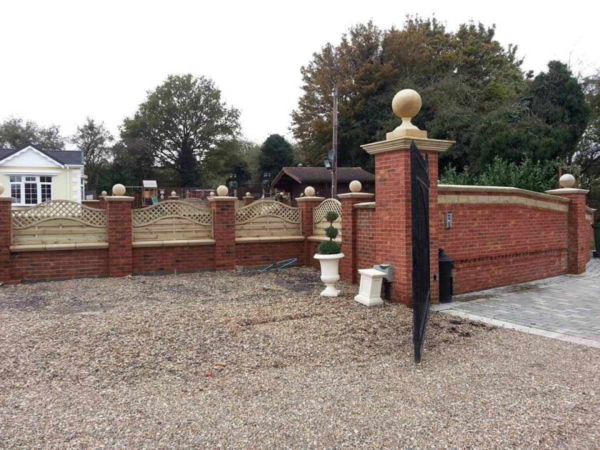 A beautifully finished garden wall with intricate features
